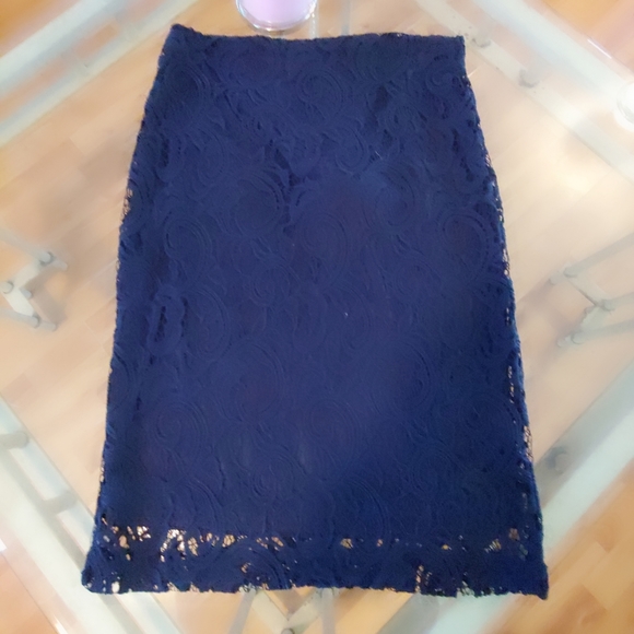 NWT Andrianna Papell Blue Moon Lace Pencil Skirt. - Picture 3 of 7